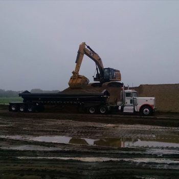 Side dump loading